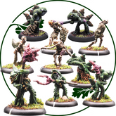 A set of nine painted fantasy mo...