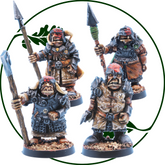Four painted fantasy orcs miniat...