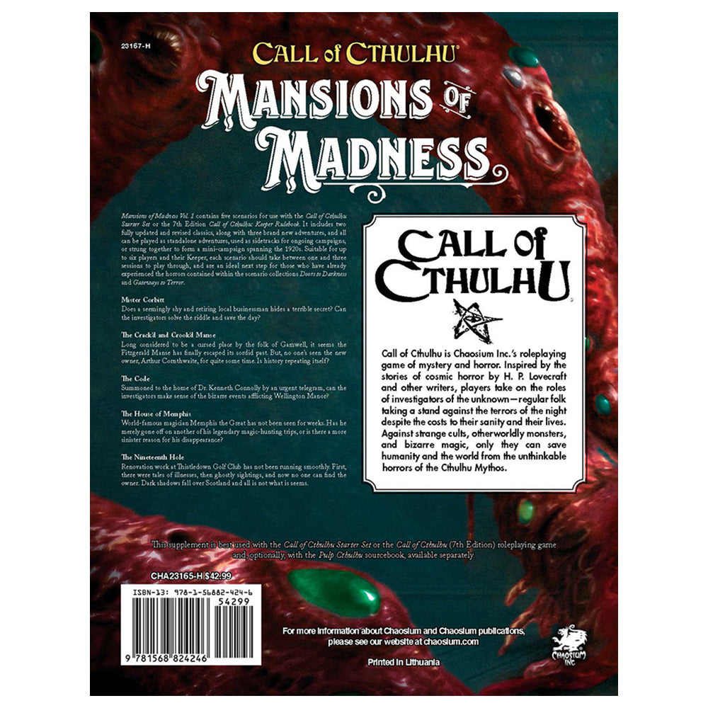 Call of Cthulhu - 7e Mansions of Madness Vol. 1 Behind Closed Doors Hardcover