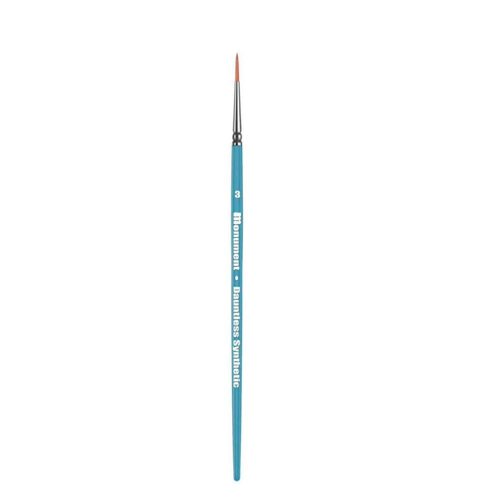 paint brush on a white background. Monument Hobbies Dauntless #3 Synthetic Paint Brush 