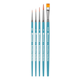 Five synthetic paint brushes wit...
