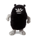 Black and gray plush toy with a ...