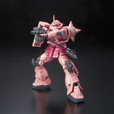 A pink and red mecha action figu...