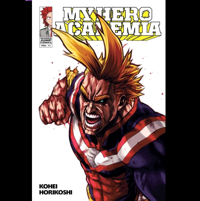 My Hero Academia, Vol. 11. Comic book cover of 'My Hero Academia' with a character in a powerful pose.