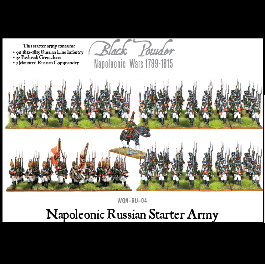 Warlord Games Napoleonic Russian Starter Army 28mm miniatures set infantry grenadiers and officer