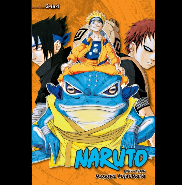 Naruto 3 in 1 Edition Volume 5 manga paperback by Masashi Kishimoto Shonen Jump Sasuke vs Gaara Naruto battle cover art