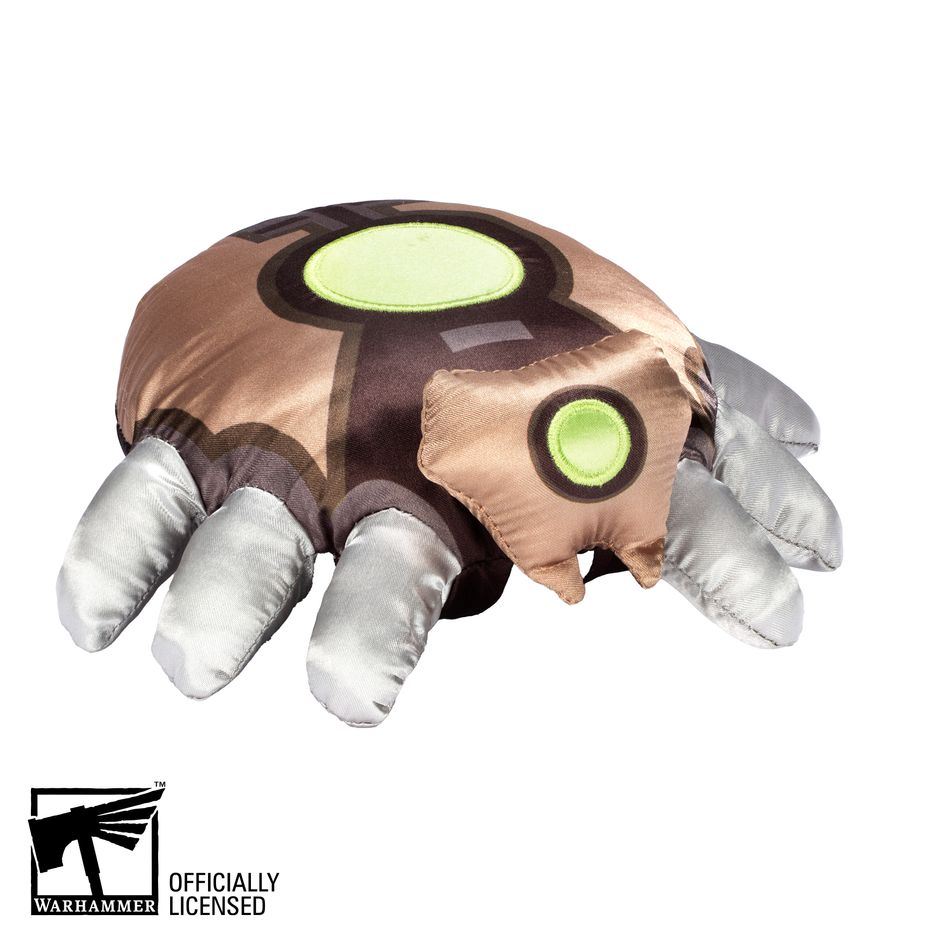 Necron Scarab Plush on a white background, featuring Warhammer officially licensed logo.