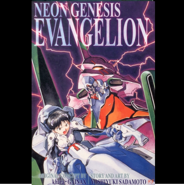 Cover of 'Neon Genesis Evangelion' with character and robot illustration