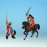 Two toy figures of men in histor...