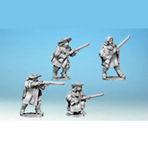 Four grey metal figurines of his...