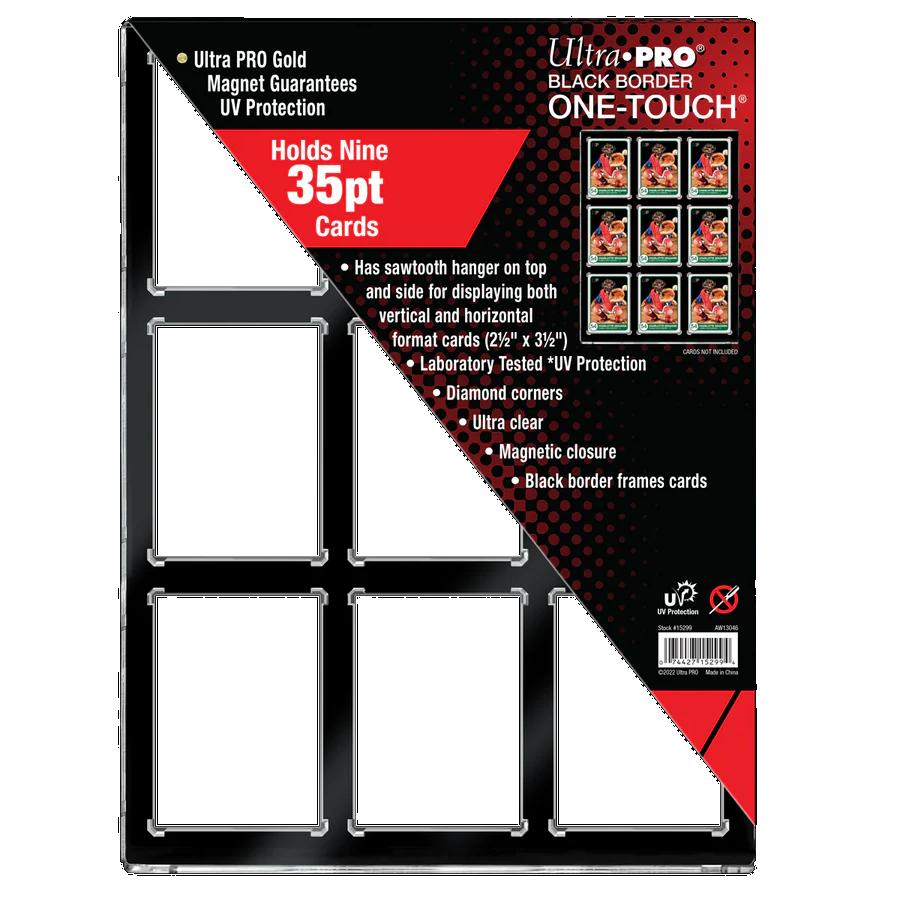9-Card Black Border UV ONE-TOUCH Magnetic Holder by Ultra Pro