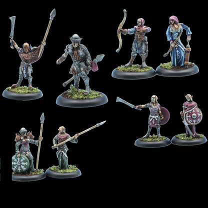 Oakbound Studio Huldra Rhymm Set of miniature figurines on a black background