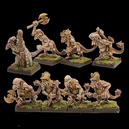 Oakbound Studio Myeri Taua. Set of miniature figures on a black background