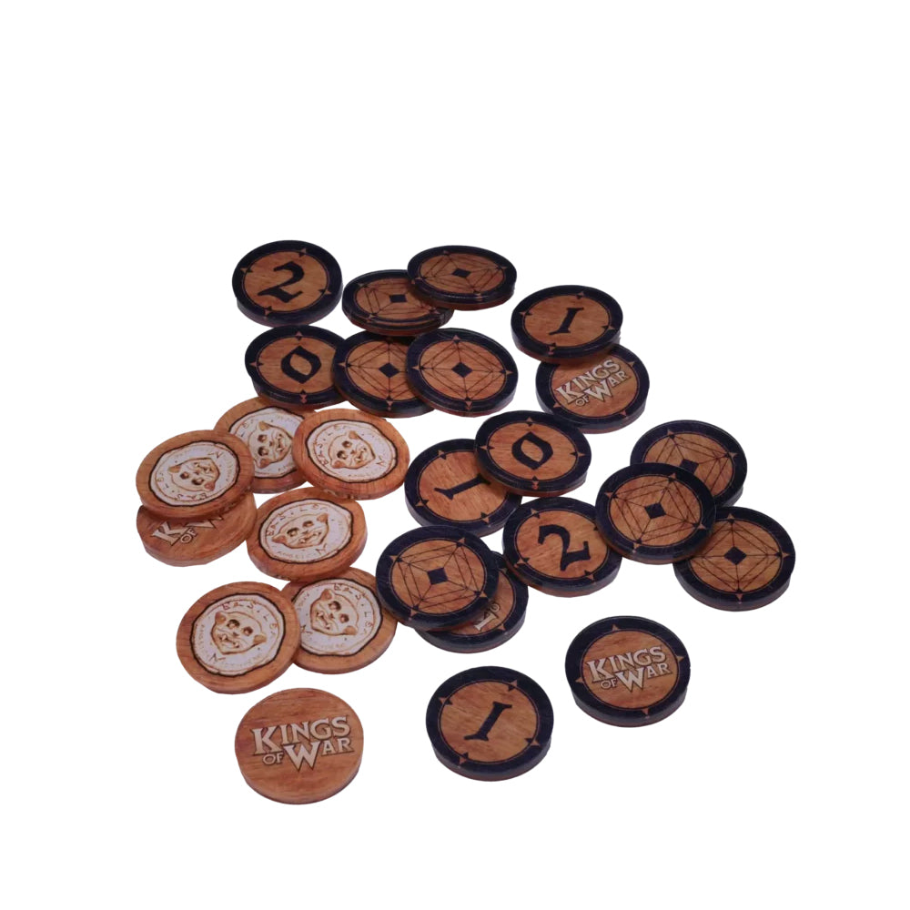 Kings of War Scenario & Objective Token Set | Acrylic Markers for Advanced Play