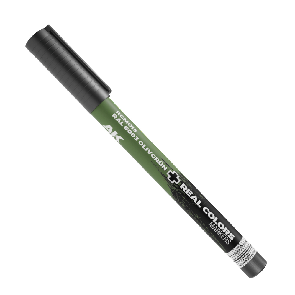 Olivgrün RC Marker - Acrylic paint marker for modelling. Fast-drying, waterproof, and high coverage. Matte finish