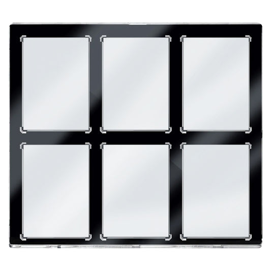 6-Card Black Border One-Touch Ma...