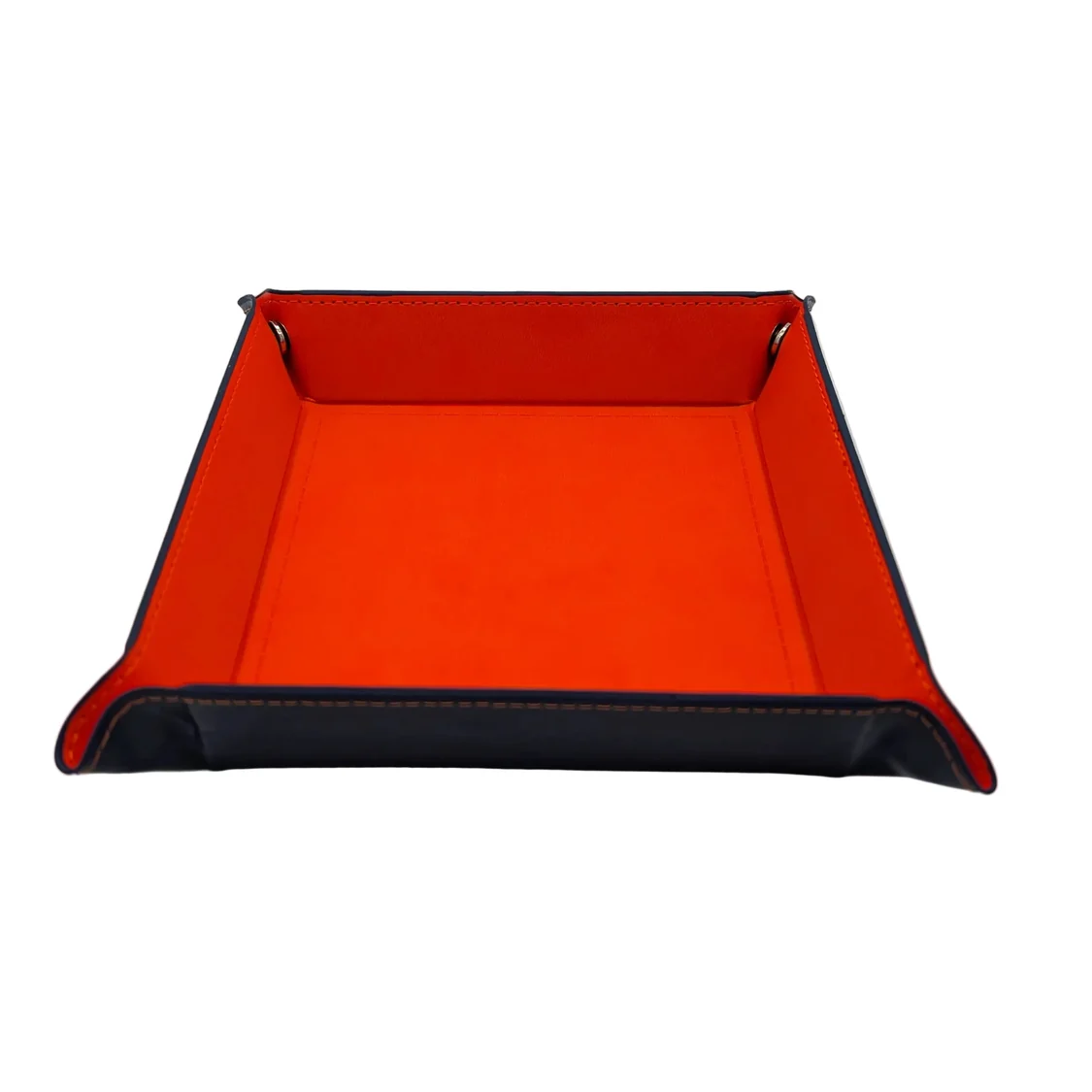 Orange Square Dice Tray with Press Stud Corners