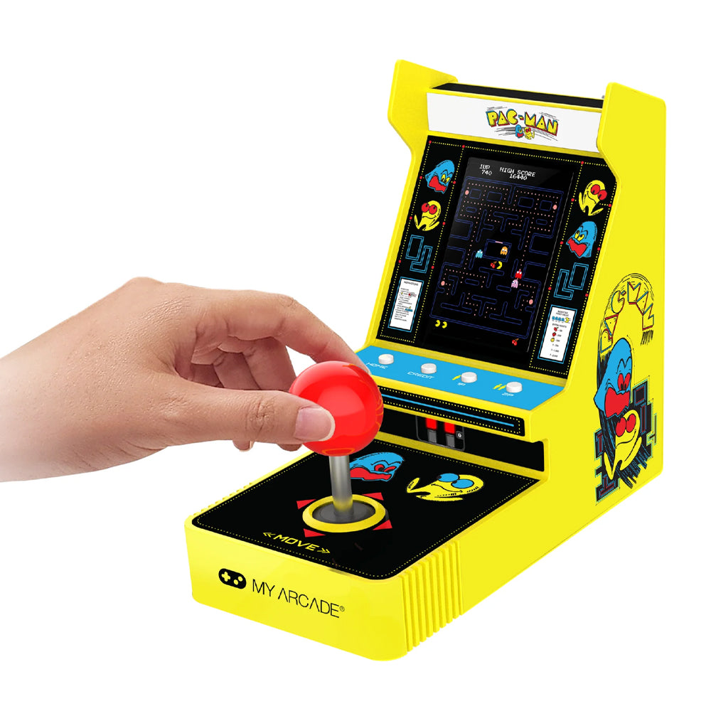 PAC-MAN Joystick Player Mini Arcade | Classic Retro Game Cabinet