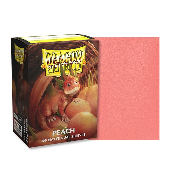 Dragon Shield Dual Matte Peach 100 Standard TCG Sleeves