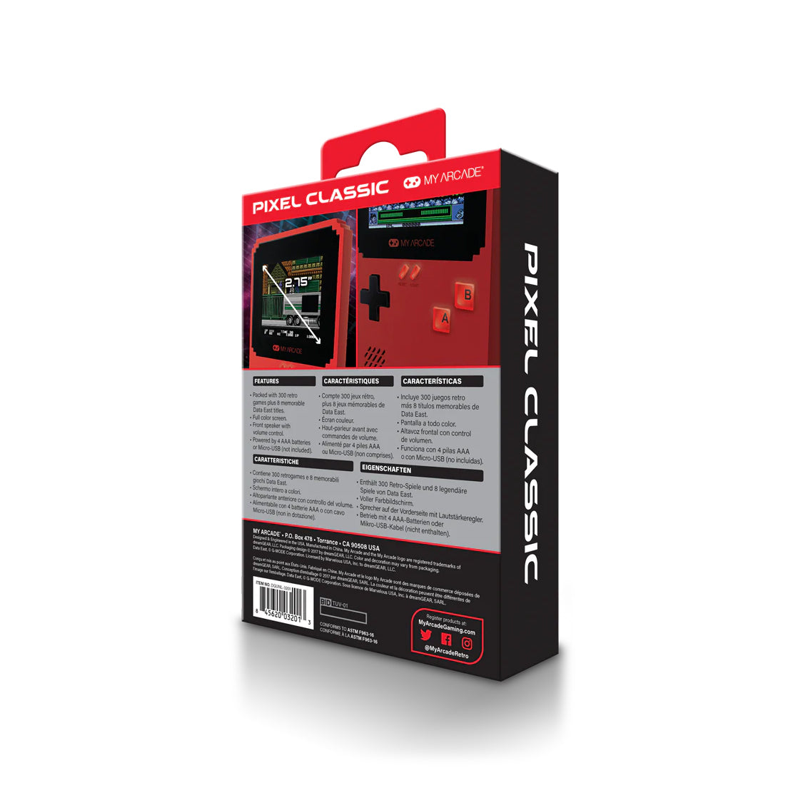 Data East Handheld Retro Console Box Back