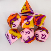 Set of colorful polyhedral dice ...
