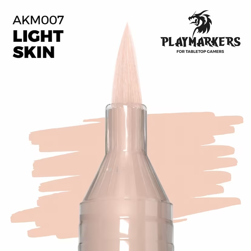 Playmarkers Light Skin Acrylic Paint Marker features a soft, natural hue with excellent adhesion. Ideal for adding lifelike skin tones to various creative projects.