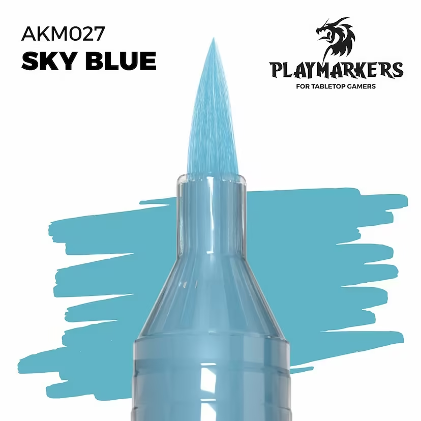 Playmarkers Sky Blue Acrylic Paint Marker features a soft hue with excellent adhesion. Ideal for adding calming details to various creative projects.