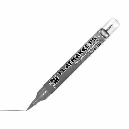 Playmarkers acrylic paint marker in gun metal, ideal for modellers and gamers. Fast-drying, water-resistant, and designed for precise application and blending.