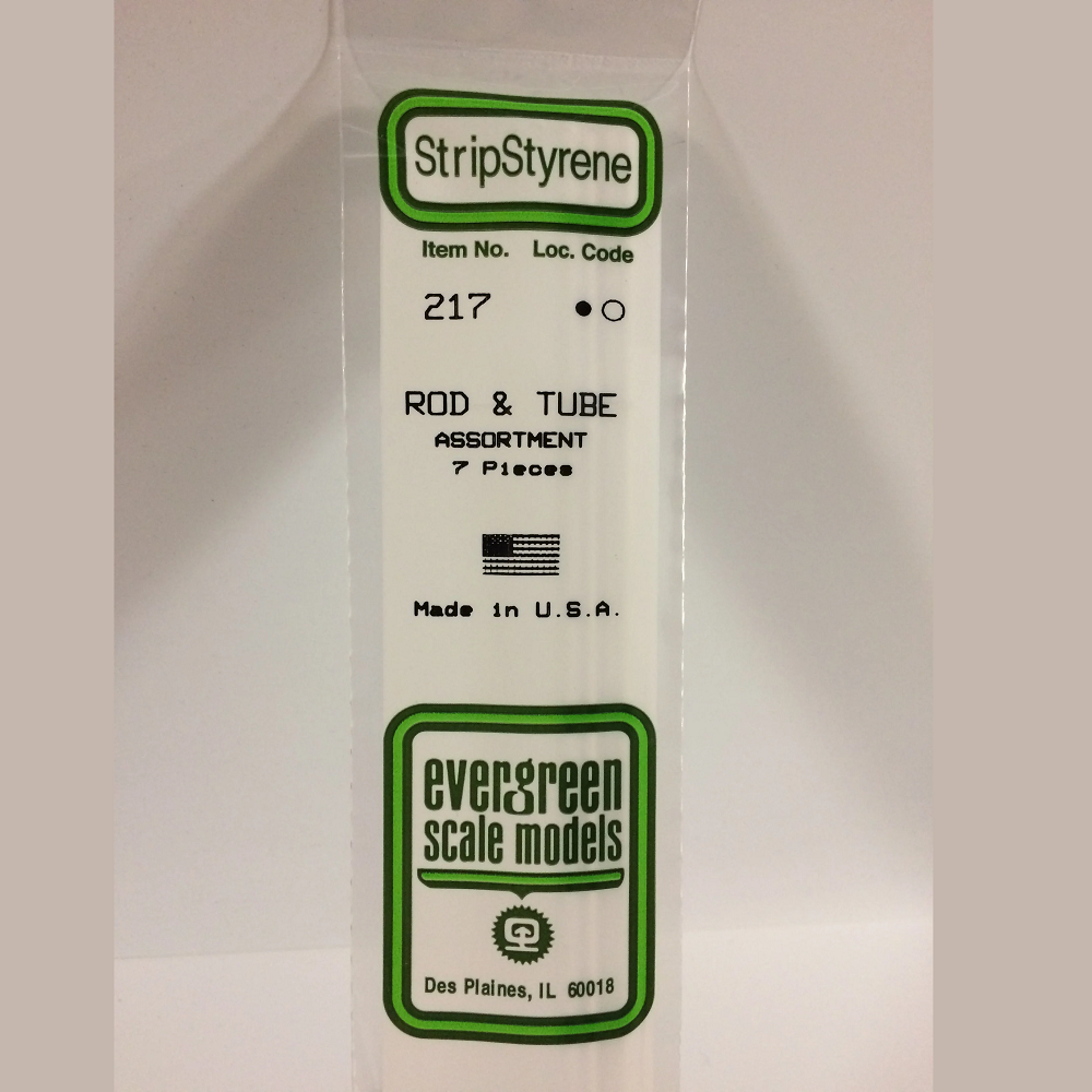 Evergreen Scale Models Polystyrene Rod & Tube Assortment Set (217)