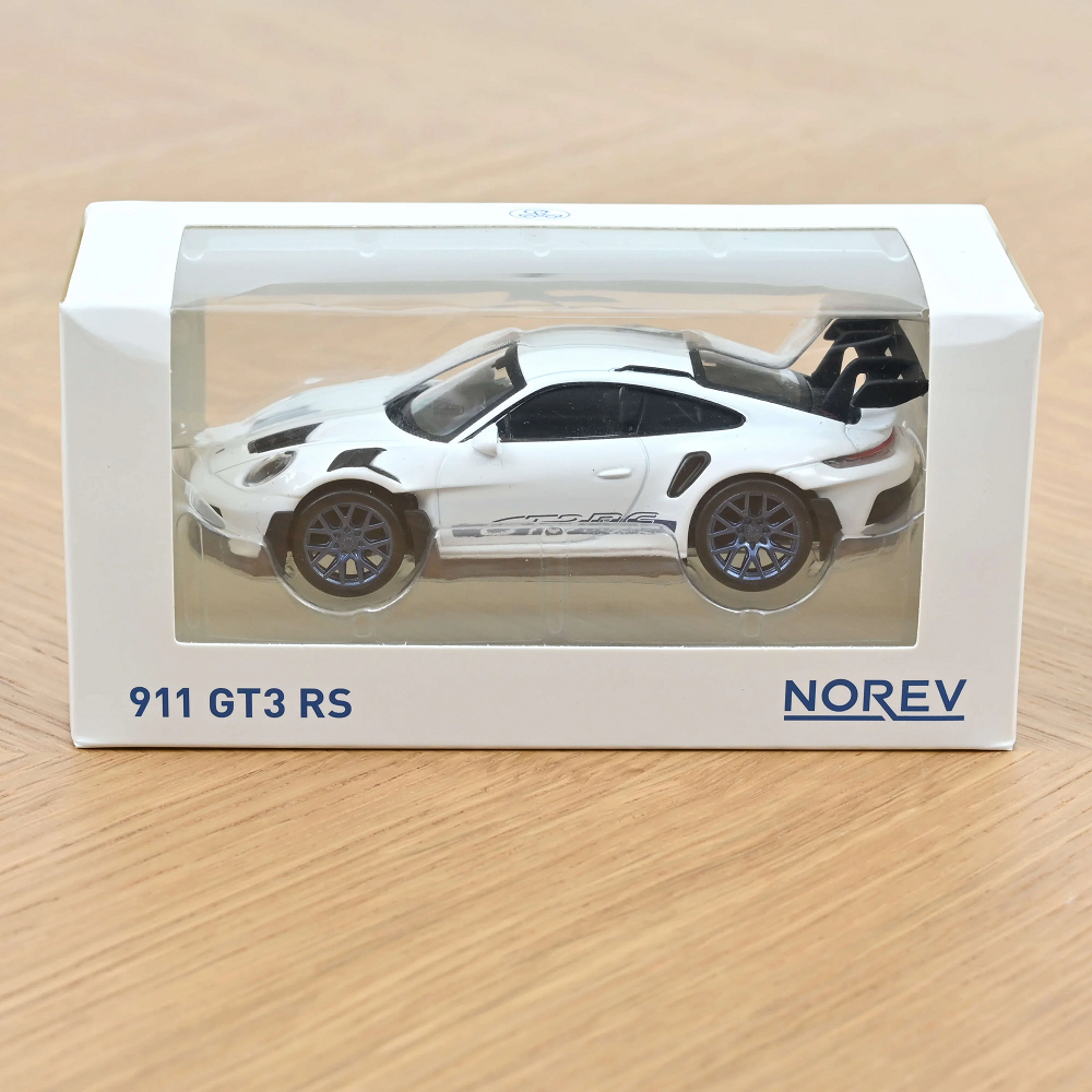 Norev Porsche 911 GT3 RS 2022 White & Blue Stickers Jet-Car (750048)