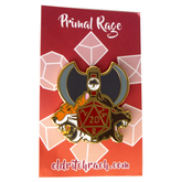 Enamel pin badge titled Primal R...