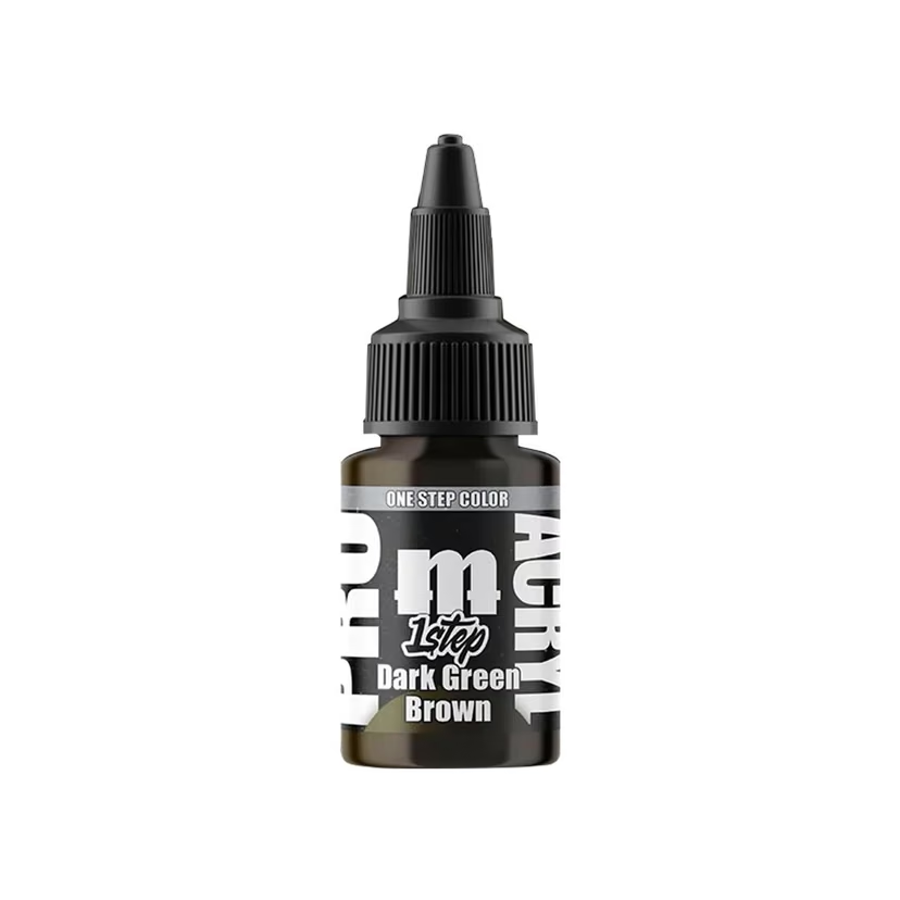 Pro Acryl 1 Step Dark Green Brown Water-Based Acrylic Paint 22ml