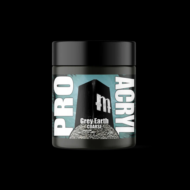 Pro Acryl Basing Textures - Grey Earth - COARSE 120ml, water-based texture paste for realistic dirt and ground effects on miniatures and dioramas.