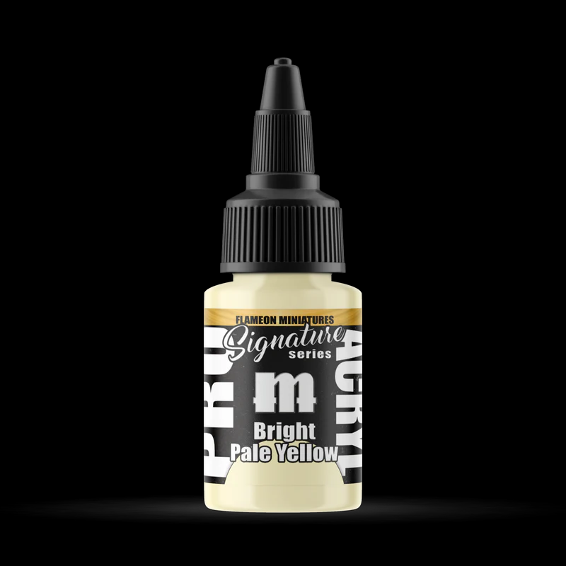 Flameon Bright Pale Yellow from the Pro Acryl Signature Series a 22ml bottle 