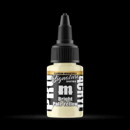 Flameon Bright Pale Yellow from the Pro Acryl Signature Series a 22ml bottle 