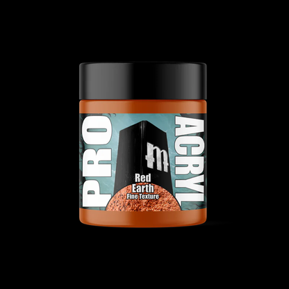 Pro Acryl Basing Textures - Red Earth - FINE 120ml, water-based texture paste for realistic dirt and ground effects on miniatures and dioramas.