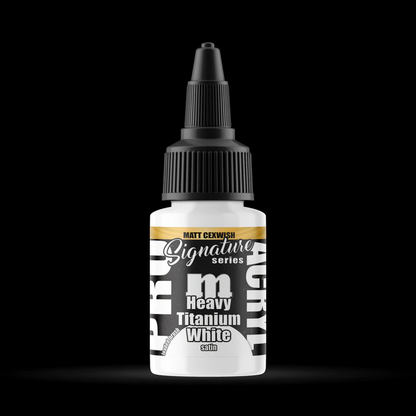 Pro Acryl Signature Series - Matt Cexwish Heavy Titanium White (Satin Finish) acryl paint