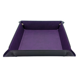 Purple leather tray on a white b...