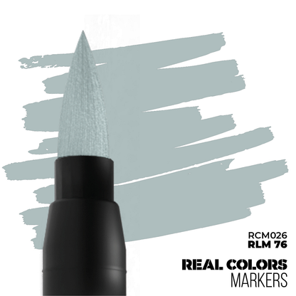 RLM 76 RC Marker by AK Interactive, fast-drying acrylic paint pen with matte finish for light grey-blue tones and detailed accents on miniatures and models.