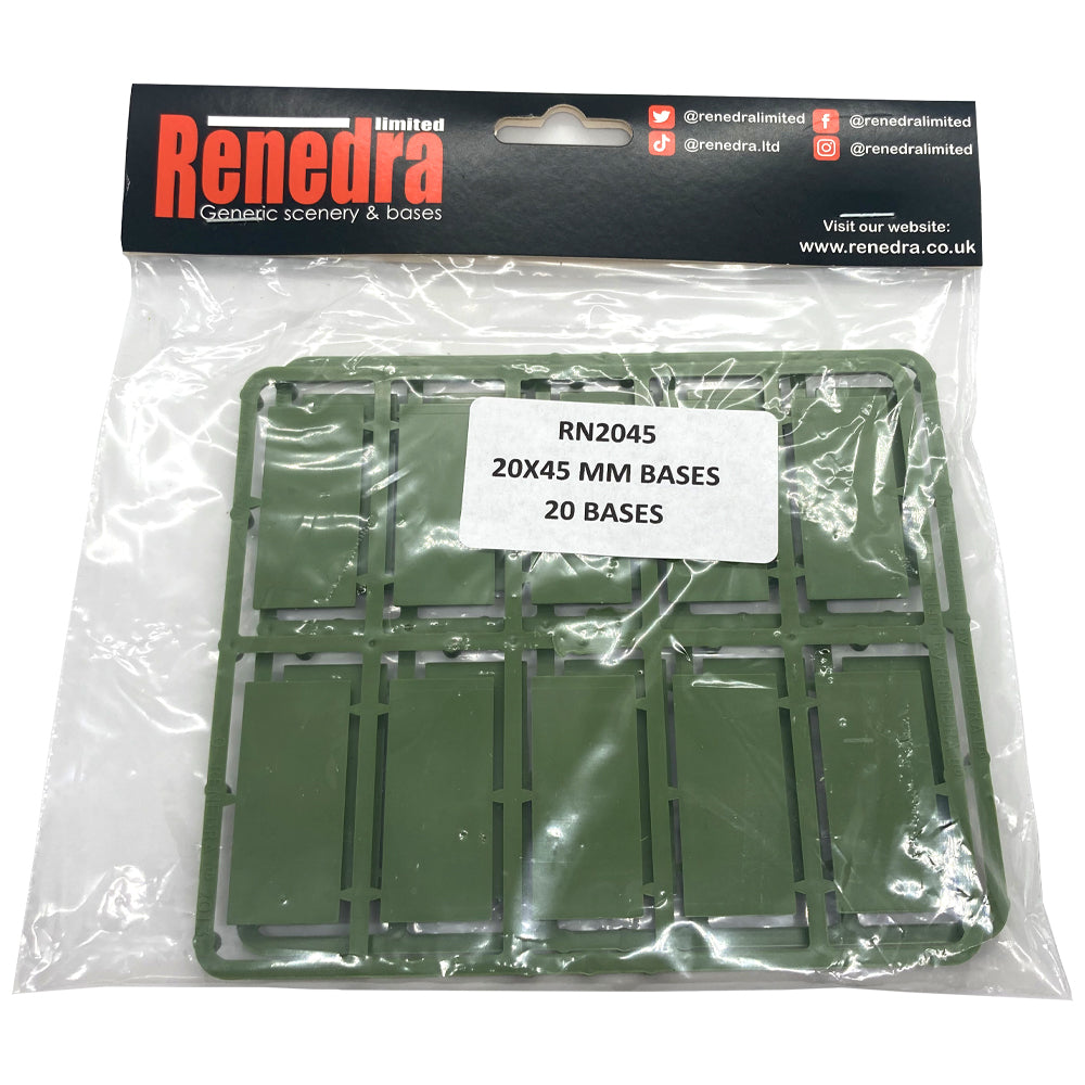 Renedra 20x45mm Wargaming Bases x20