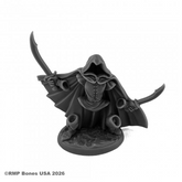 A dark grey unpainted fantasy mi...