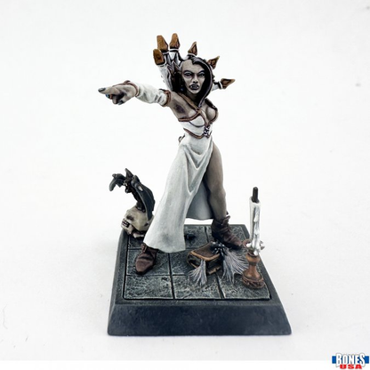 Reaper Miniatures 30231 Black Rose. Statue of a fantasy character on a white background