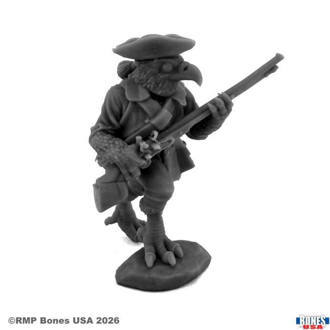Reaper Miniatures 30293 Samuel Baldwin, Raptorkin Minuteman 