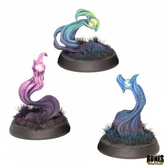 Three colourful fantasy creature...