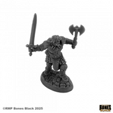 Gray miniature figure with a swo...