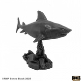 Black shark figurine on a white ...