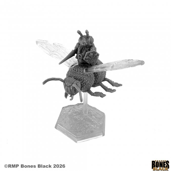 Reaper Miniatures Honeythorn Lancer on Bumblebee Bones Black 25mm heroic scale unpainted multipart miniature with clear wings and flight stand