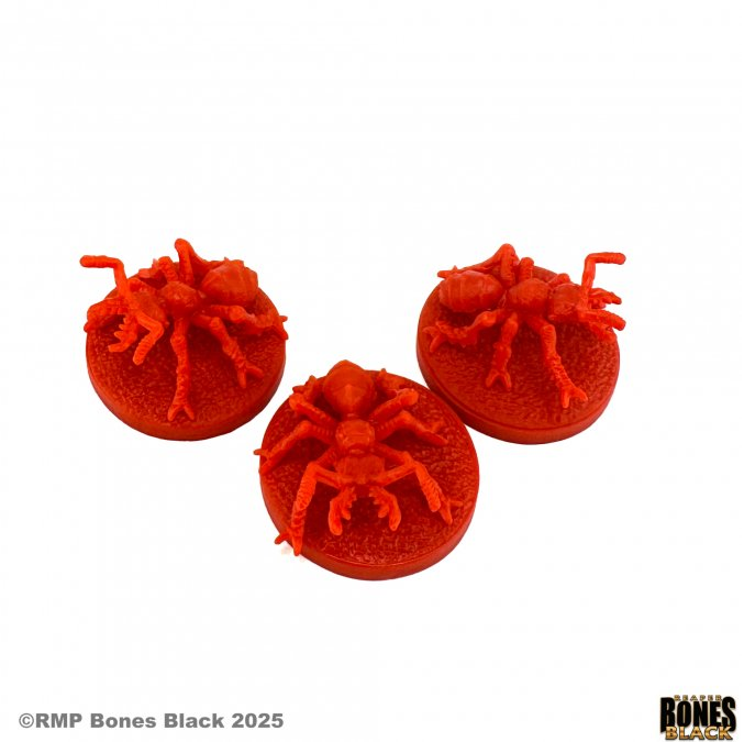 Reaper Miniatures Monstrous Ants 3-Pack Bones Black 25mm heroic scale unpainted red plastic giant insect miniatures with mandibles