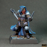 Warrior figurine with blue hood ...