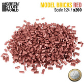 Red 1:24 Model Bricks x200 - Gre...